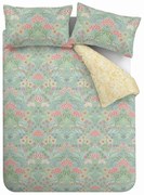 Żółto-zielona bawełniana pościel dwuosobowa 230x220 cm Art Deco Hydrangea – RHS