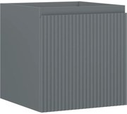 Mexen Rivel szafka łazienkowa podumywalkowa 45 cm, 1 szuflada, ryflowana , grafit mat - 91A20-04547-1-BF66