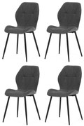 Zestaw krzeseł do jadalni CT-285 GREY2, 4 szt.
