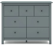 Szarozielona komoda z litego drewna sosnowego 110x80x40 cm Misti – Marckeric