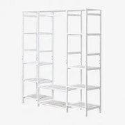 Otwarta Szafa Z Półkami Z Drewna Bambusowego Krauford Madera Blanca - Sklum