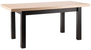 Stół rozkładany PRESTO 140(218)x80 dąb artisan/czarny SIGNAL
