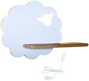 Biała lampa ścienna w kształcie owcy z wtyczką - 8X K008 R9-G21