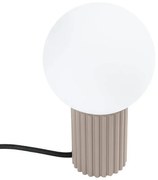 Taupe ryflowana lampka nocna P7-S82