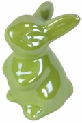 Wielkanocny ceramiczny zajączek Greeny zielony, 8cm
