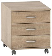 Komoda na kółkach TEMPO ASISTENT 016, dąb sonoma