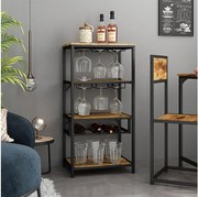 Stojak na wino rustykalny dąb 50x35x100 vela