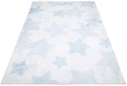Niebieski dywan młodzieżowy w gwiazdki M7-E82