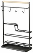 Metalowa półka z haczykami AGNETA, 43,5 x 28,5 cm