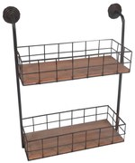 Ścienna półka z dwoma koszykami Antic Line Factory Spirit, 37x47 cm