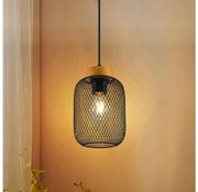 Brilagi - Lampa wisząca na lince BASKLITE 1xE27/15W/230V drewno kauczukowe/czarny