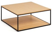 Stolik z blatem w dekorze dębu 80x80 cm Yona − Kave Home