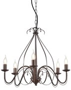 Klasyczny żyrandol rdzawy brąz 5-punktowy - Giuseppe