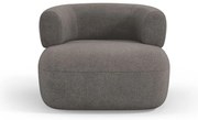 Szary fotel z materiału bouclé Jenny – Micadoni Home