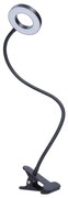 Solight WO66-B- ściemniana lampka biurkowa LED z klipsem LED/8W/230V 3000/4000/5000K czarna