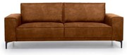 Koniakowa sofa z imitacji skóry 224 cm Copenhagen – Scandic