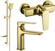 Mexen Lynx DF62 zestaw prysznicowy, złoty - 745904DF62-50