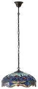 Endon 64080 - Żyrandol na łańcuchu Tiffany DRAGONFLY 3xE27/60W/230V średnica 41 cm