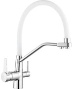 Mexen Duo bateria kuchenna, chrom/biała - 671701-02