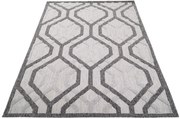 Jasnoszary dywan nowoczesny dwupoziomowy M5-C29