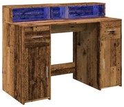 Biurko podświetlane 120 cm stare drewno K9-B10