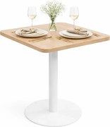 Kwadratowy nowoczesny stolik barowy dąb sonoma + biały H1-K81