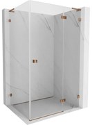 Mexen Lunar L kabina prysznicowa uchylna prawa 80 x 70 cm, transparent, różowe złoto - 834L-080-070-60-00-P