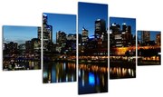 Obraz nocy w Melbourne (125x70 cm)