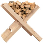 Drewniana półka na drewno stojak naturalna sosna N2-E63