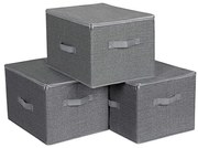 Pojemnik z zamkiem błyskawicznym 3 szt. CURAN szary