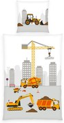 Herding Dziecięca pościel bawełniana Budowa, 135 x 200 cm, 80 x 80 cm