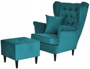 Fotel uszak z podnóżkiem Gaja Family Meble