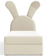 Beżowe łóżko kontynentalne dla dziecka 100x200 cm N3-P74