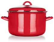 Banquet Garnek emaliowany z pokrywką Milton czerwony, 24 cm, 5,9 l, 24 cm