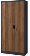 Szafa metalowa ze schowkiem antracytowa/orzech, 900x1850x450 mm: TOMASZ Eco Design