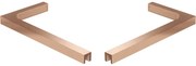Mexen zestaw stabilizatorów kątowych L do drzwi i ścianek prysznicowych 6-8 mm, miedź szczotkowana - 830-12-65