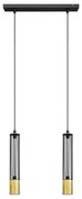 LED Żyrandol na lince BARS 2xGU10/4,8W/230V czarny/złoty