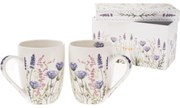 Zestaw upominkowy 2 kubków porcelanowych Letnia łąka 350 ml