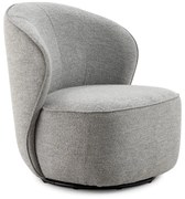Jasnoszary obrotowy fotel Edna – MOME