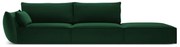 Ciemnozielona aksamitna sofa lewostronna 264 cm Vanda – Mazzini Sofas