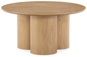 Okrągły stolik w dekorze dębu w naturalnym kolorze ø 80 cm Lua – MOME