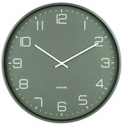 Zielony zegar ścienny Karlsson Lofty, ø 40 cm