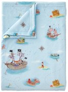 Niebieski koc dziecięcy z mikropluszu 150x200 cm Pirates – Belle &amp; Boo