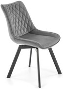 Szare nowoczesne krzesło pikowane B8-C44