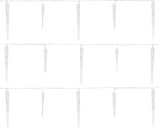 Łańcuch świetlny LED z soplami lodu Deszcz lodowy Dekoracje świąteczne Na zewnątrz W kolorze zimnym białym Z timerem 6,9 m