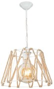 Biało-naturalna lampa sufitowa 55x30 cm – Squid Lighting