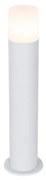 Stojąca lampa zewnętrzna biała z opalowym kloszem 50 cm - Odense