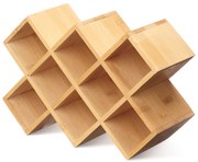 Stojak na przyprawy BAMBOO na 10 słoiczków, 7,5 x 24,5 x 17 cm
