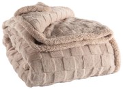 Beżowy koc z mikropluszu 150x200 cm Rava – Tiseco Home Studio