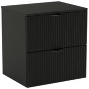 Czarna nowoczesna szafka wisząca z blatem na umywalkę F0-T27